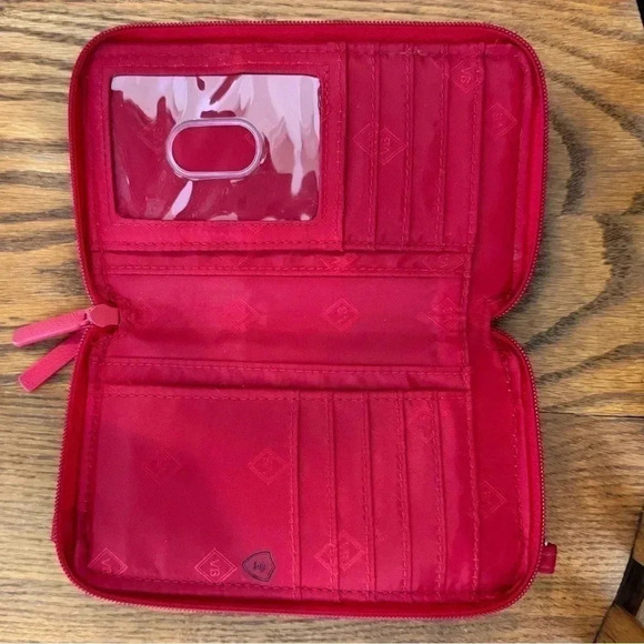 Vera Bradley, Quilted, RFID Card Case, Wallet, Red, 7”x4”x1.5” - Picture 5 of 9